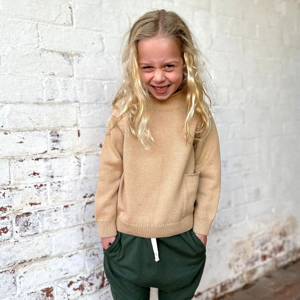 COTTON SWEATER - Toffee