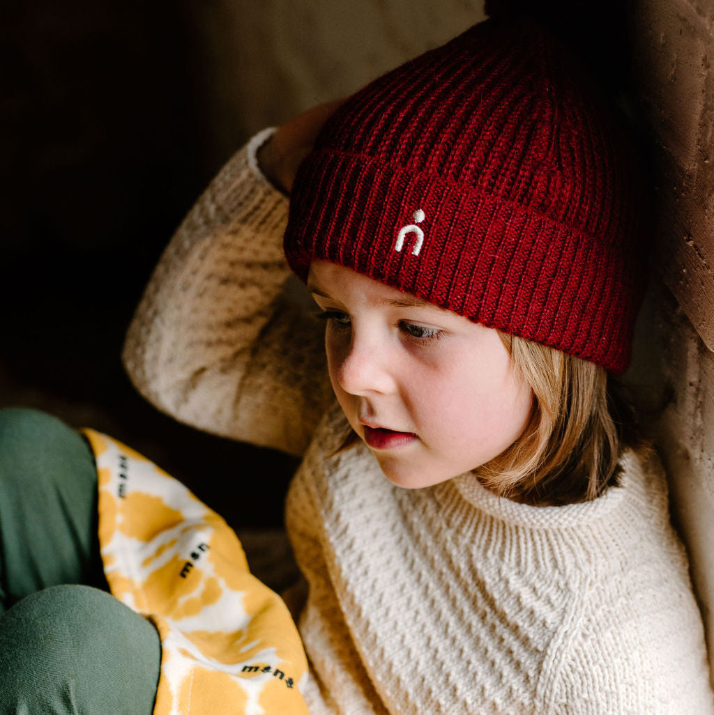 ALPACA BEANIE - Rhubarb