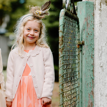 COTTON CARDIGAN - Blush Pink