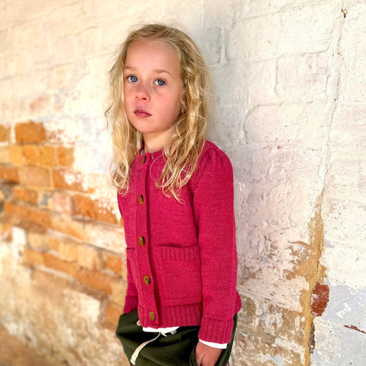 ALPACA CARDIGAN - Rose