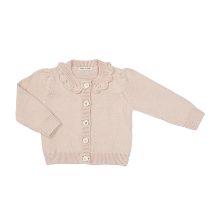 COTTON CARDIGAN - Blush Pink