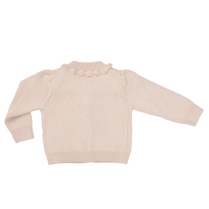 COTTON CARDIGAN - Blush Pink