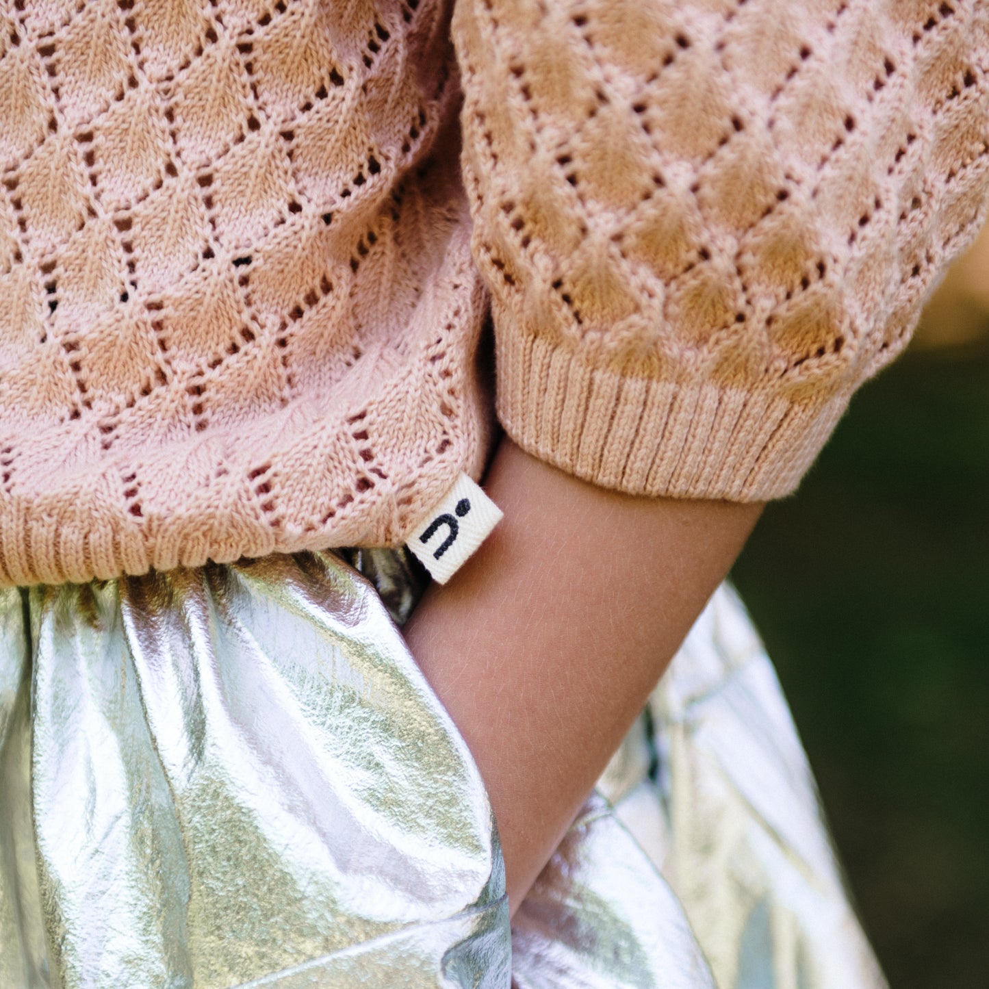 POINTELLE CARDI - Peach
